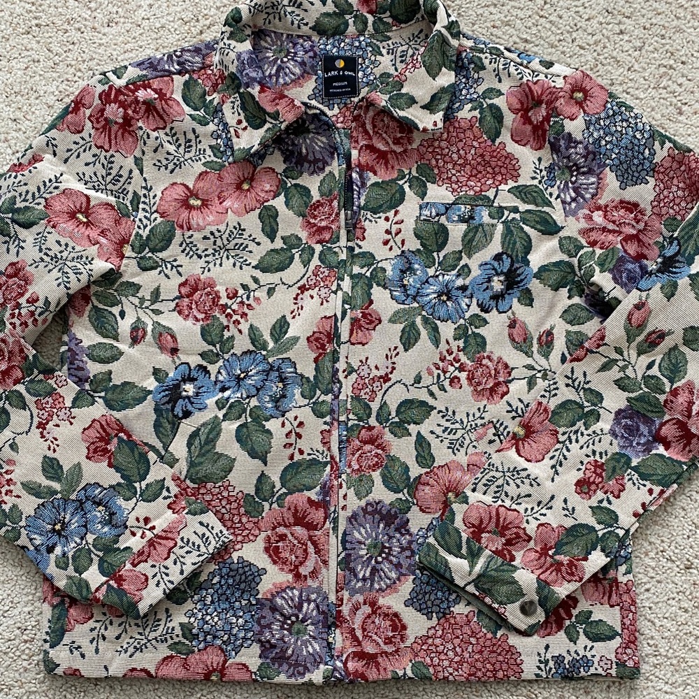 Lark & Owl Floral Mosaic Tapestry Jacket. M.